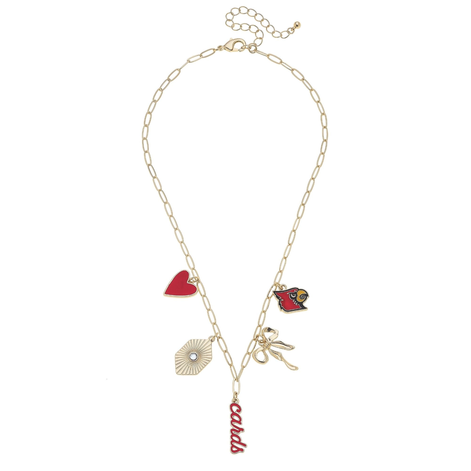 CANVAS Style Louisville Cardinals 18k Gold-Plated Mixed Charm Collector Necklace