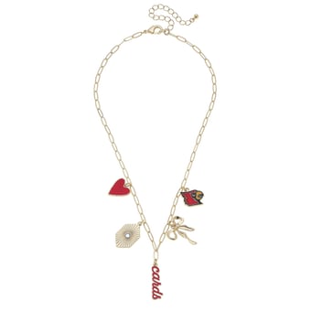 CANVAS Style Louisville Cardinals 18k Gold-Plated Mixed Charm Collector Necklace