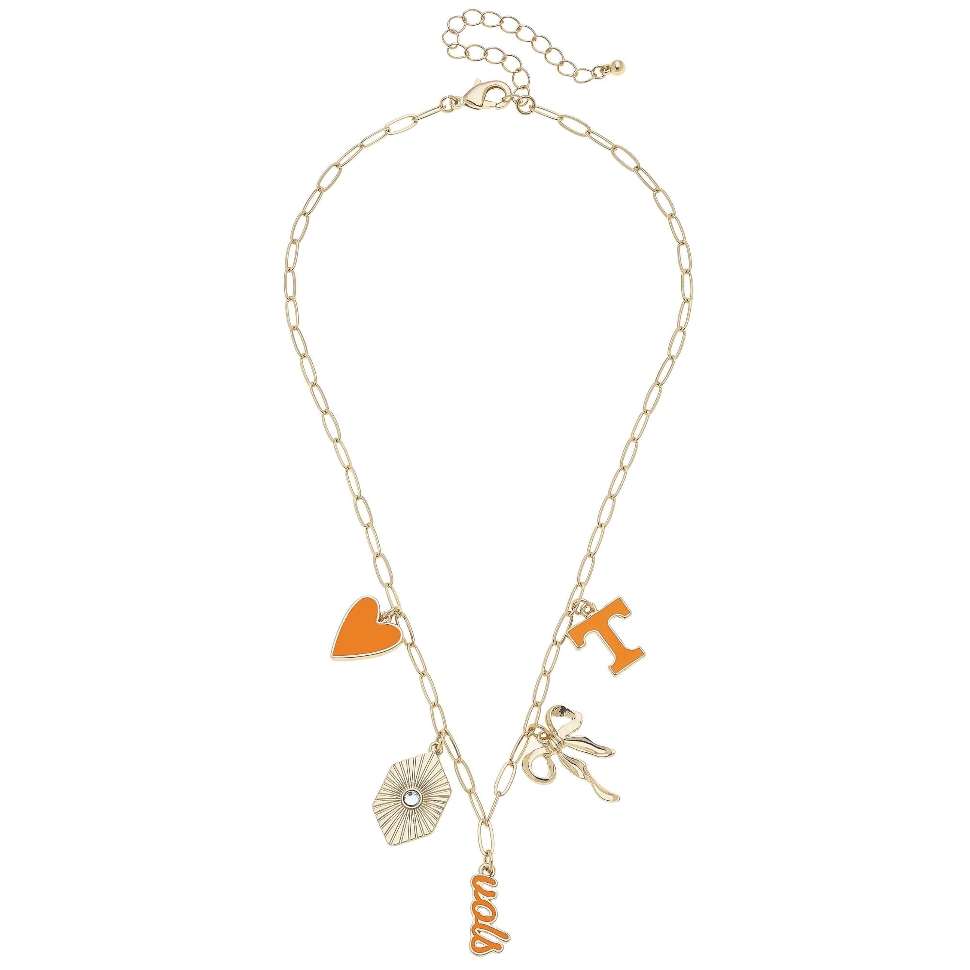 CANVAS Style Tennessee Volunteers 18k Gold-Plated Mixed Charm Collector Necklace