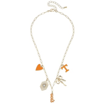 CANVAS Style Tennessee Volunteers 18k Gold-Plated Mixed Charm Collector Necklace