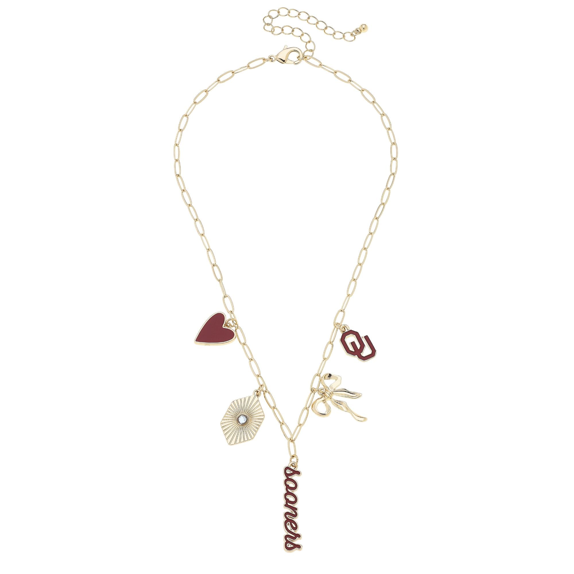 CANVAS Style Oklahoma Sooners 18k Gold-Plated Mixed Charm Collector Necklace
