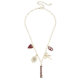 CANVAS Style Oklahoma Sooners 18k Gold-Plated Mixed Charm Collector Necklace