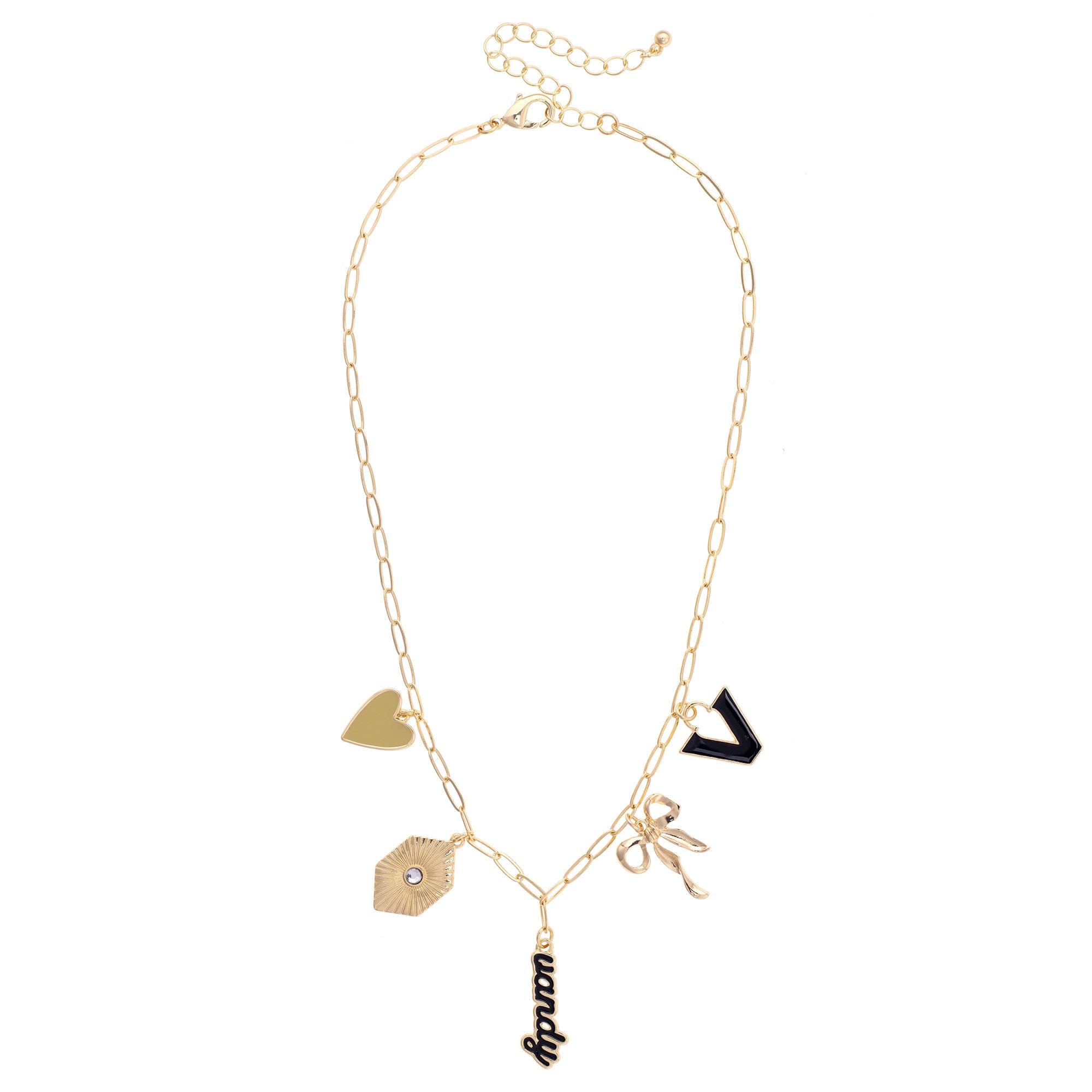 CANVAS Style Vanderbilt Commodores 18k Gold-Plated Mixed Charm Collector Necklace