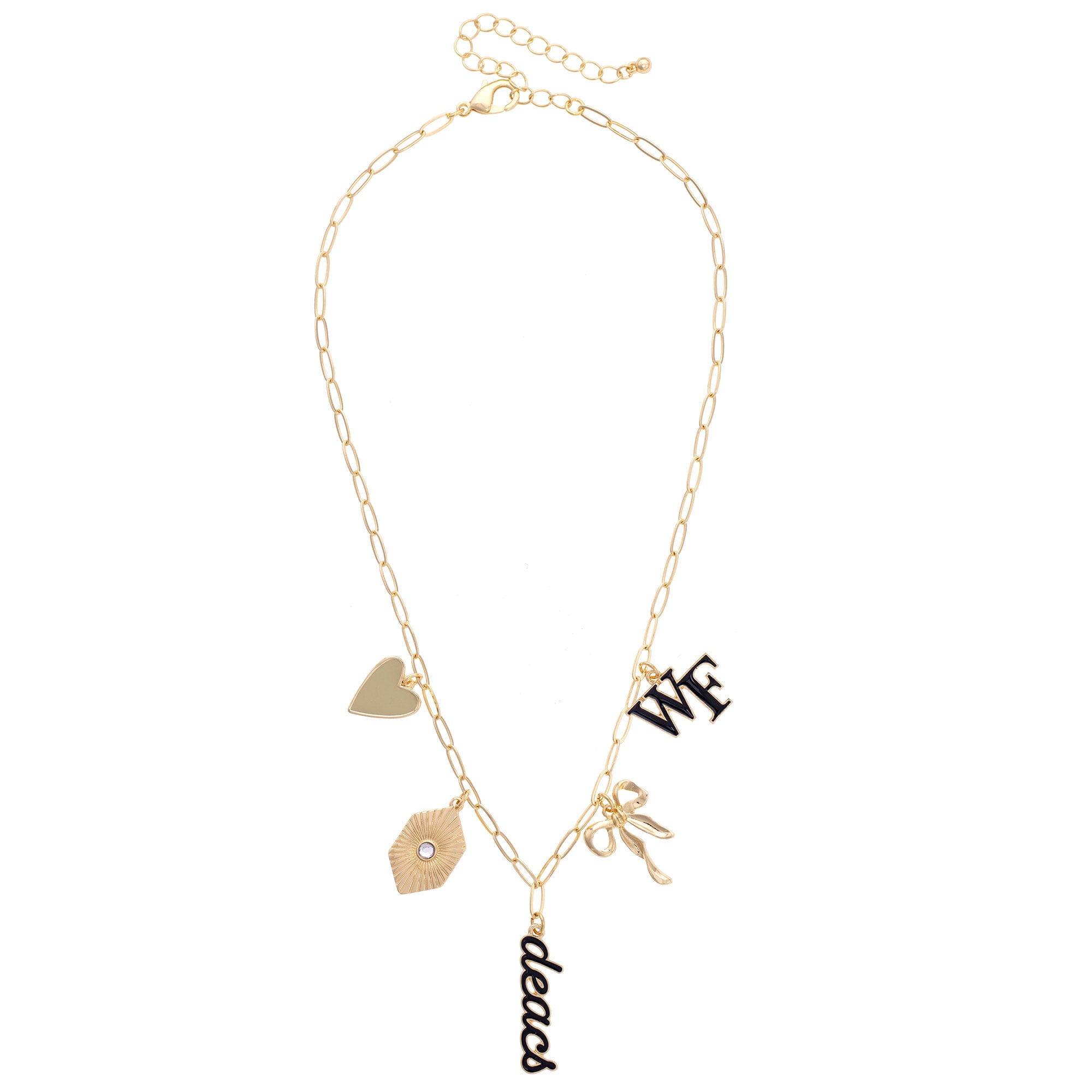 CANVAS Style Wake Forest Demon Deacons 18k Gold-Plated Mixed Charm Collector Necklace