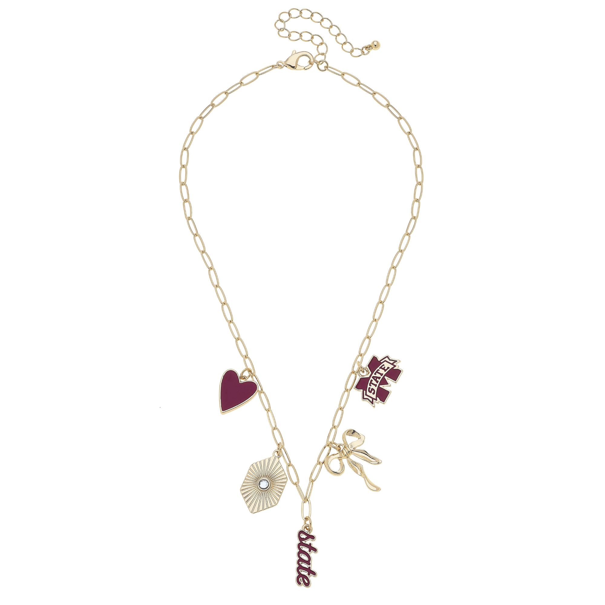 CANVAS Style Mississippi State Bulldogs 18k Gold-Plated Mixed Charm Collector Necklace