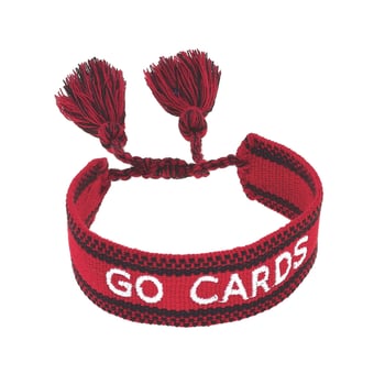 CANVAS Style Louisville Cardinals Woven Fabric Tassel Bracelet
