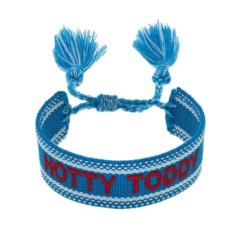 CANVAS Style Ole Miss Rebels Woven Fabric Tassel Bracelet