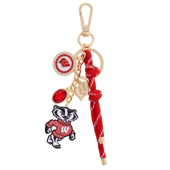 CANVAS Style Wisconsin Badgers 18k Gold-Plated Cluster Bag Charm