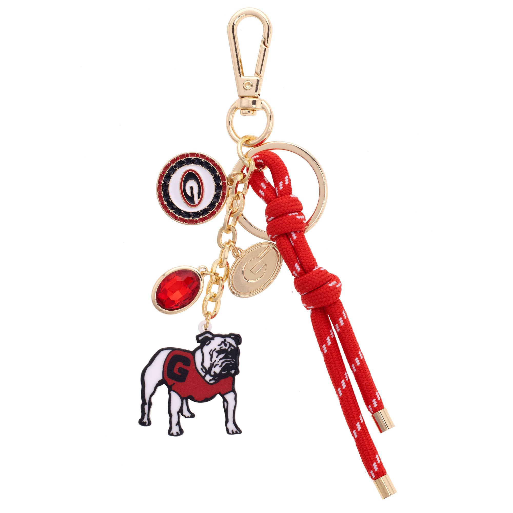 CANVAS Style Georgia Bulldogs 18k Gold-Plated Cluster Bag Charm