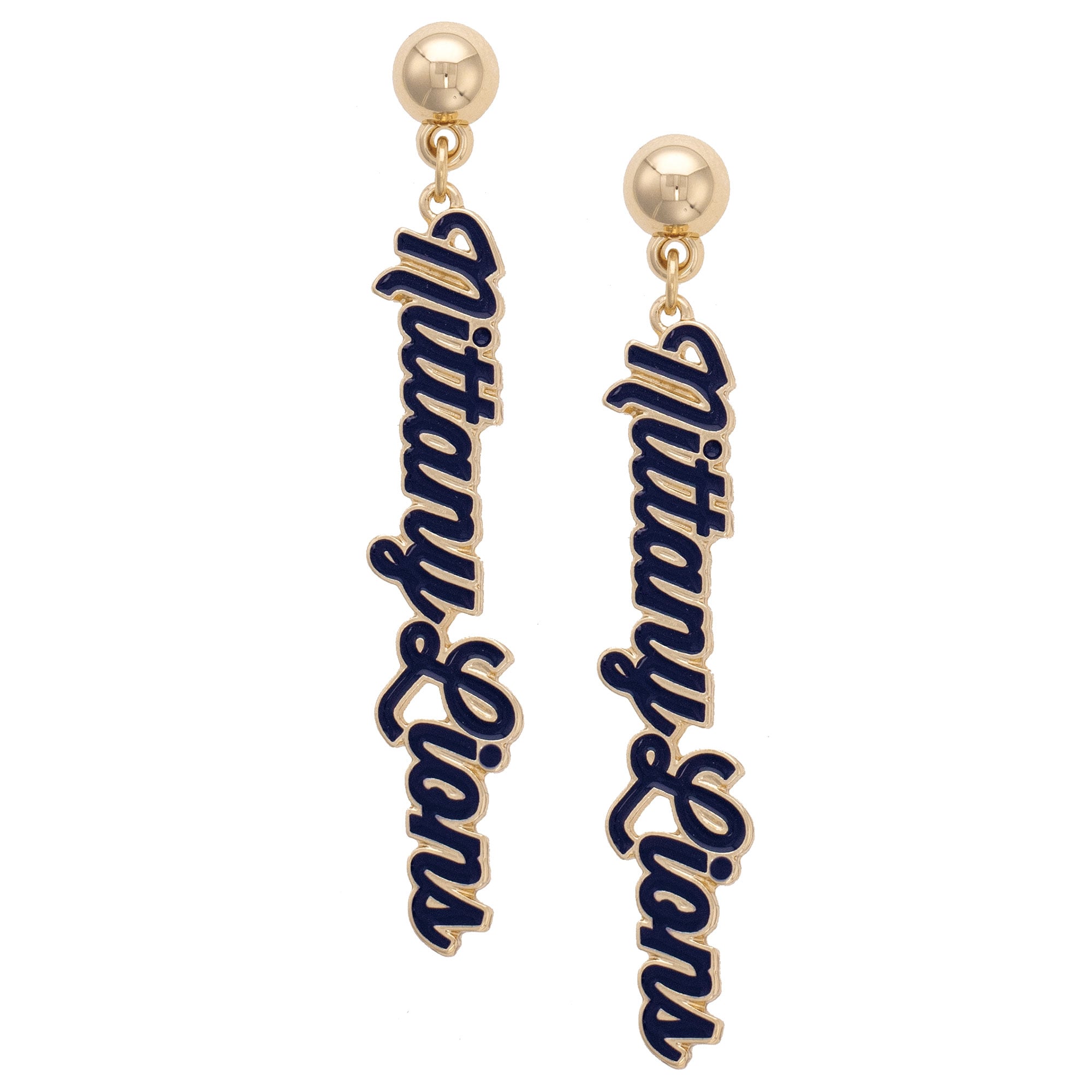 CANVAS Style Penn State Nittany Lions 18k Gold-Plated Script Drop Earring