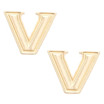 CANVAS Style Vanderbilt Commodores 24k Gold-Plated Stud Earrings