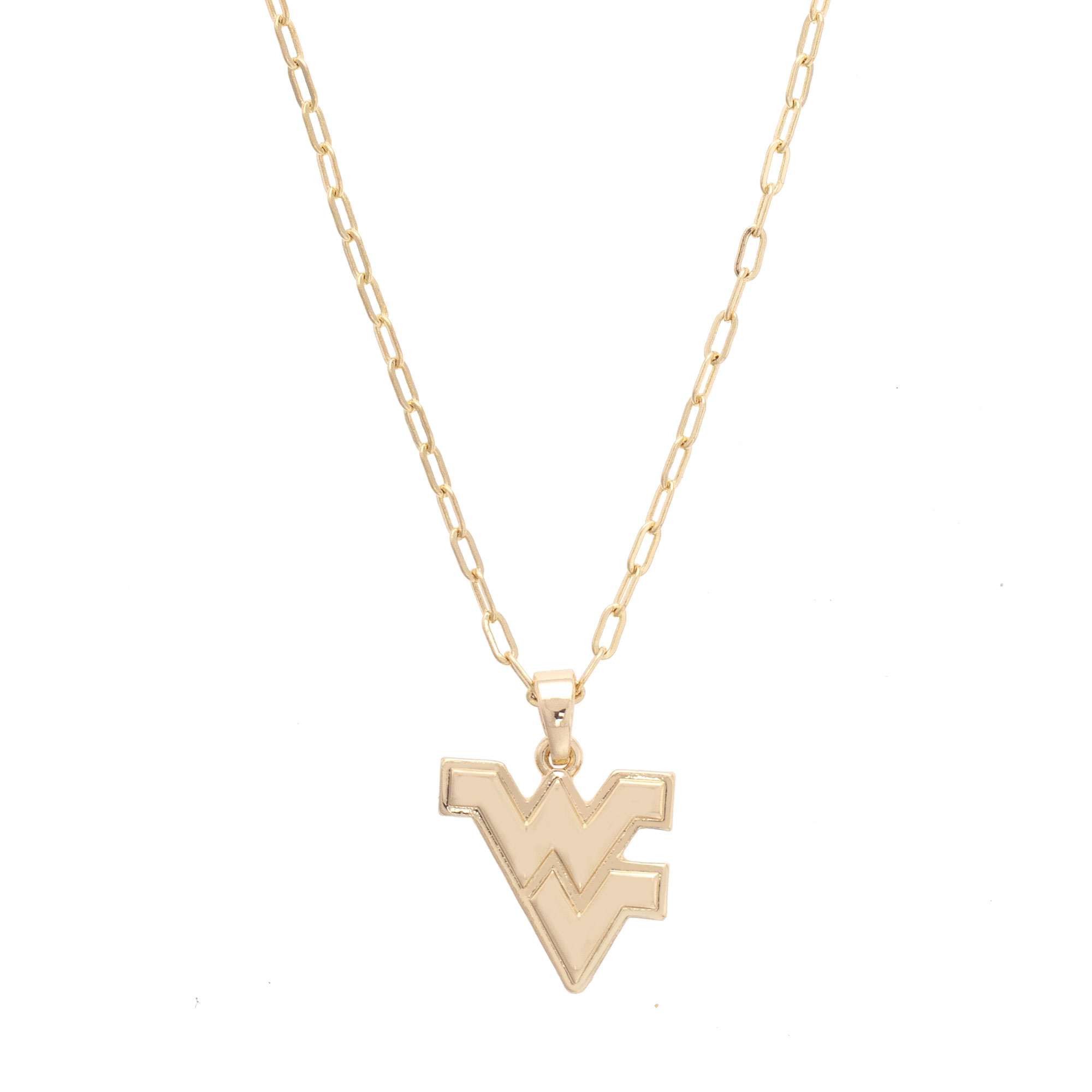 CANVAS Style West Virginia Mountaineers 24k Gold-Plated Pendant Necklace