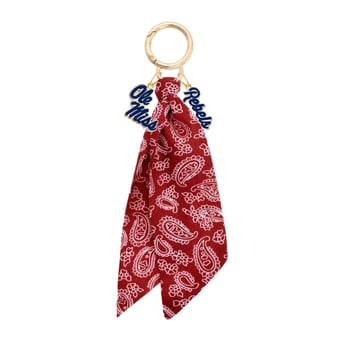 CANVAS Style Ole Miss Rebels 18k Gold-Plated Logo Bandana Scarf Bag Charm