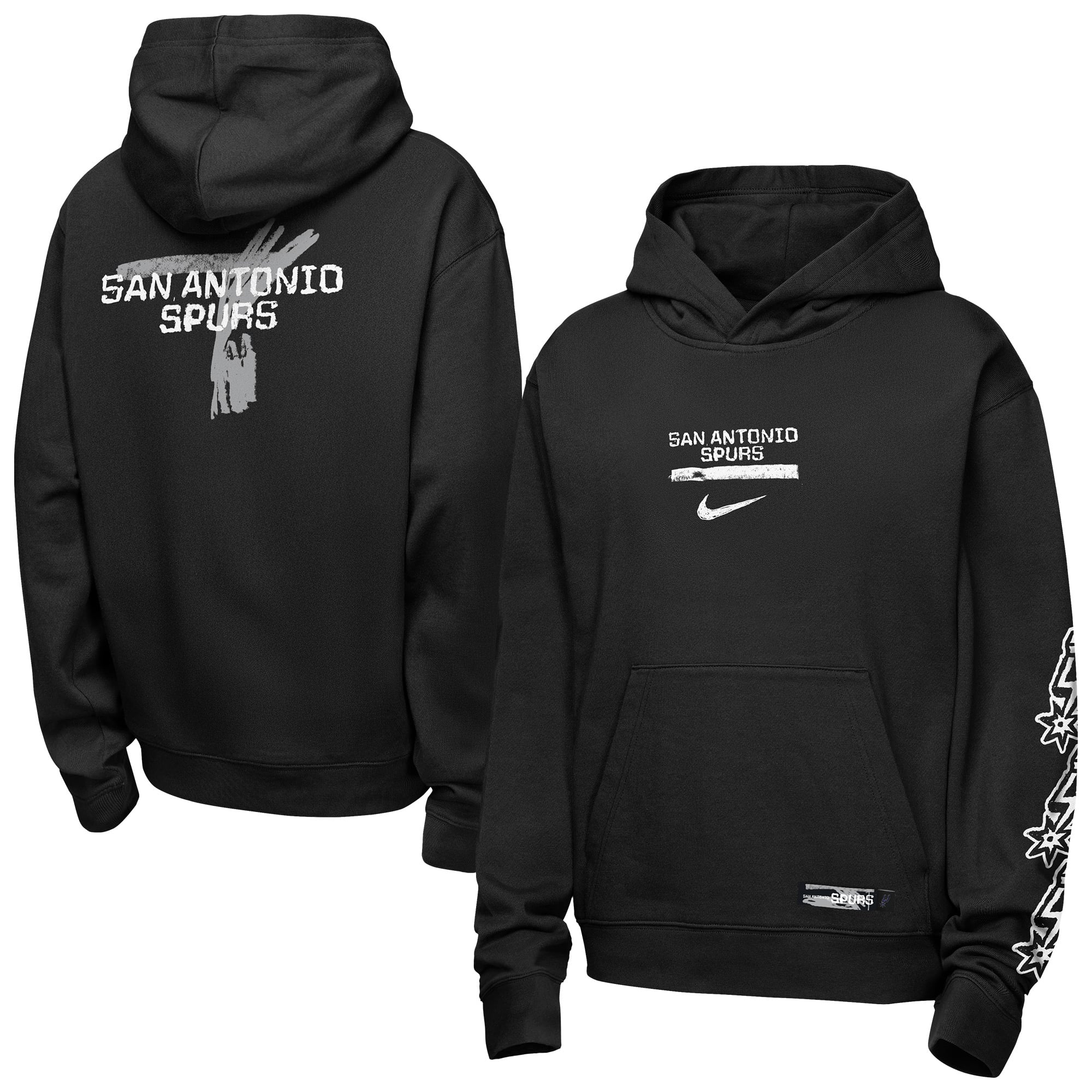 Youth Nike Black San Antonio Spurs Courtside Club Premiere Hoodie