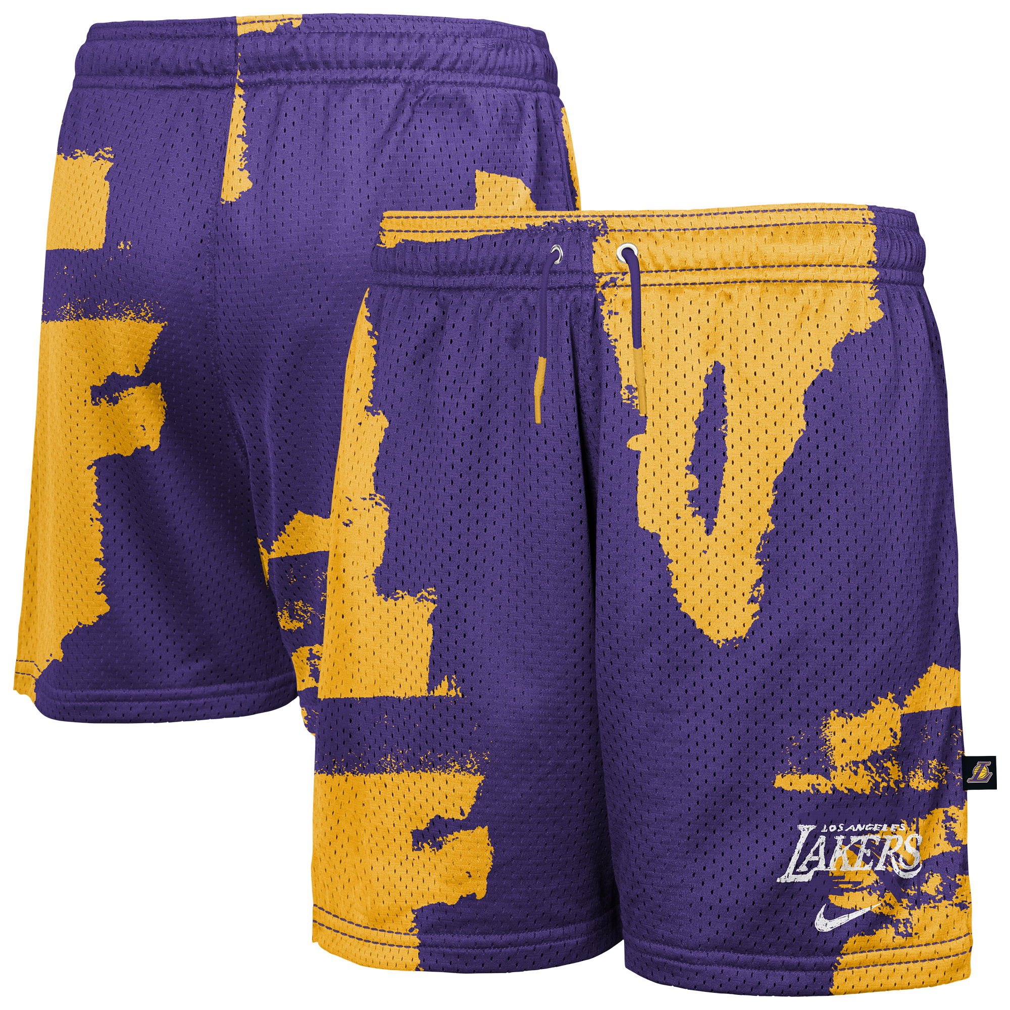 Youth Nike Purple Los Angeles Lakers Courtside Pro Shot Dri-FIT Mesh Practice Shorts