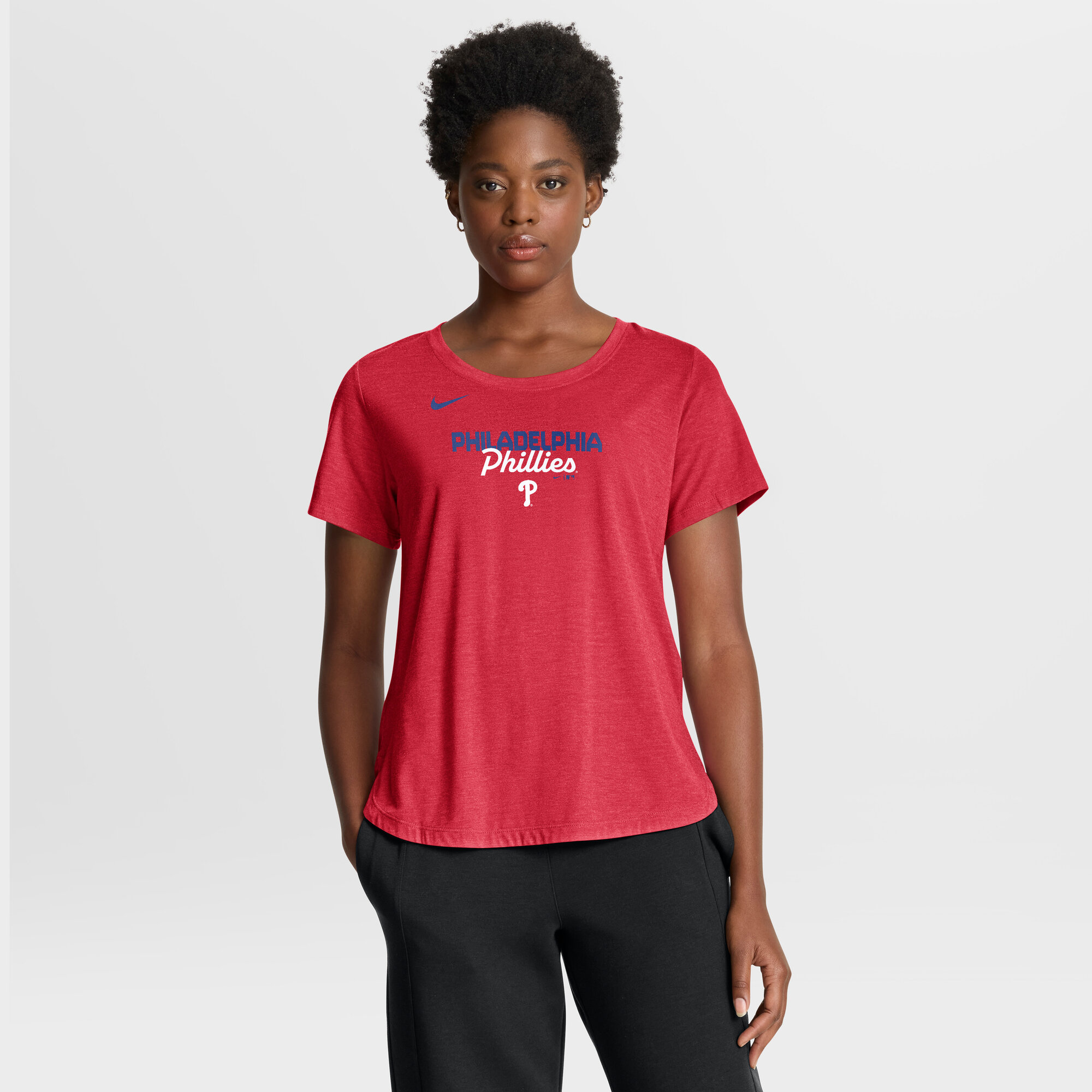 Women’s Nike Heather Red Philadelphia Phillies Arched Tri-Blend T-Shirt Women’s Nike Heather Red Philadelphia Phillies Arched Tri-Blend T-Shirt