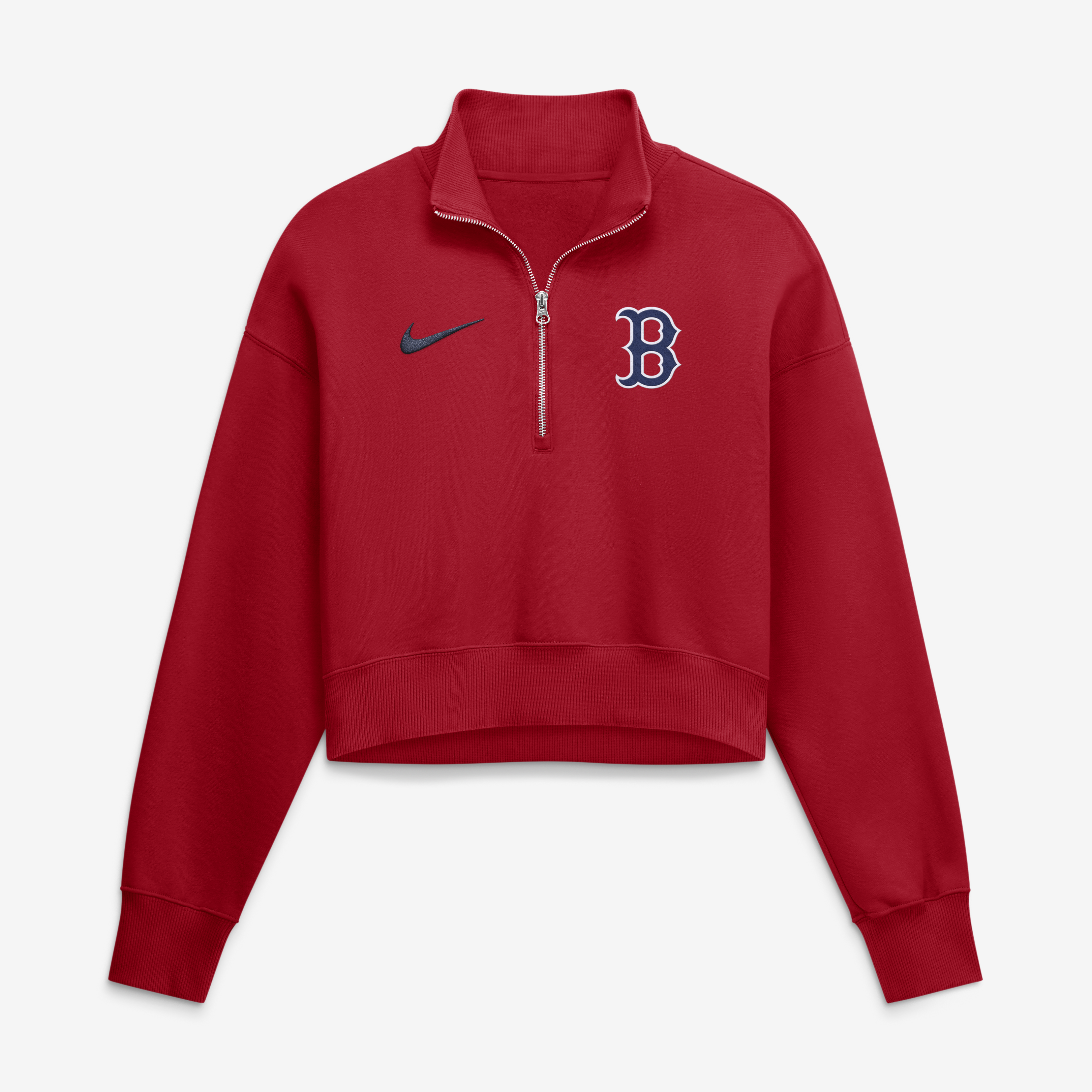 Women's Nike Red Boston Red Sox Primetime Phoenix Fleece Half-Zip Sweatshirt
