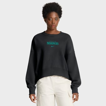 Women's Nike Black Seattle Mariners Oversized Primetime Sweatshirt