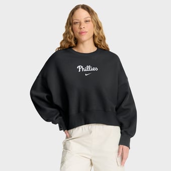 Women's Nike Black Philadelphia Phillies Oversized Primetime Sweatshirt