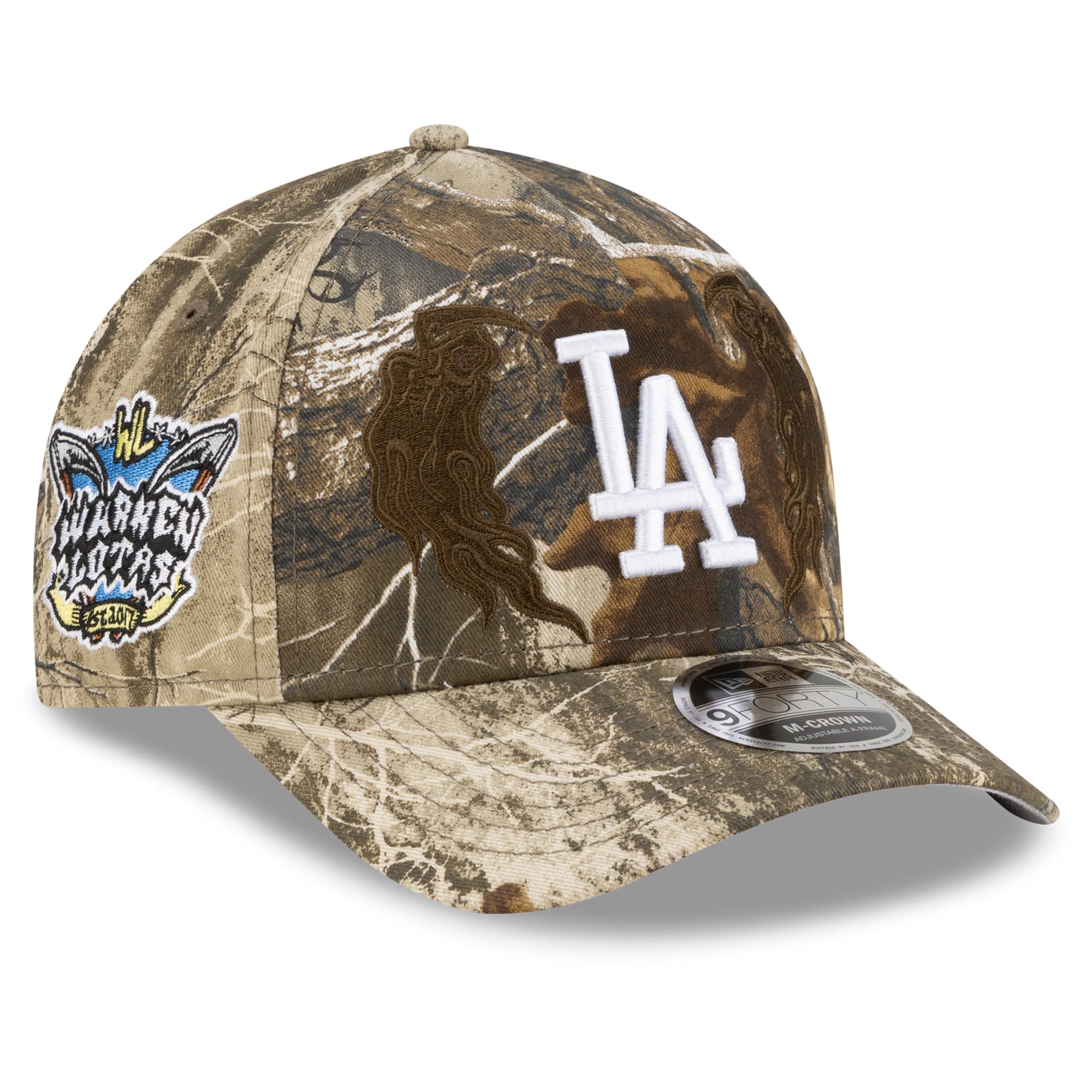 Men's New Era x Warren Lotas  Camo Los Angeles Dodgers Realtree 9FORTY A-Frame M-Crown Adjustable Hat