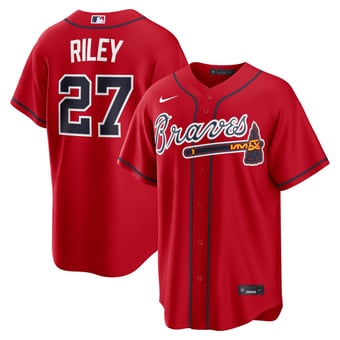 Men's Nike Austin Riley Red Atlanta Braves Alternate 2 Replica Jersey