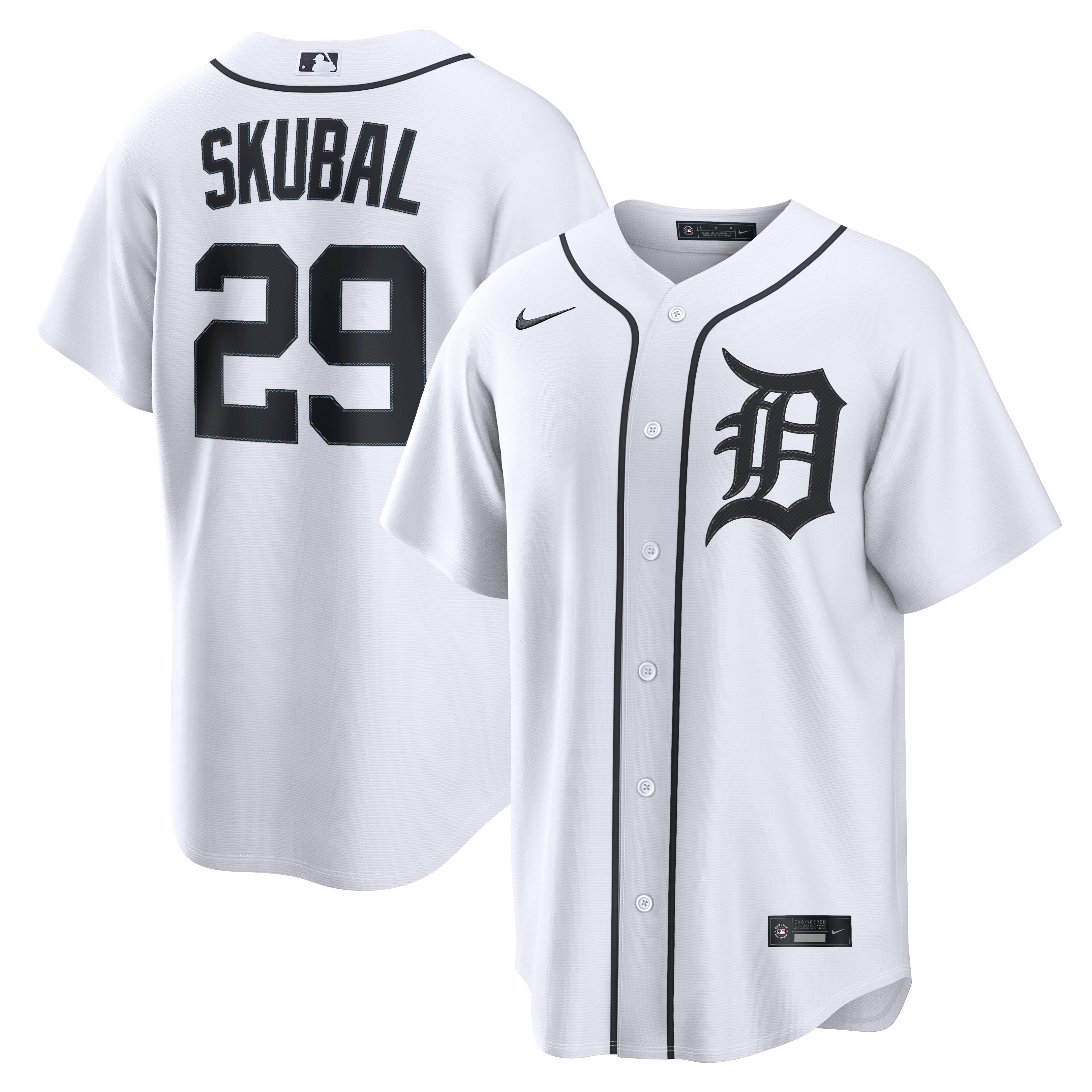 Men's Nike Tarik Skubal White Detroit Tigers Home Replica Jersey
