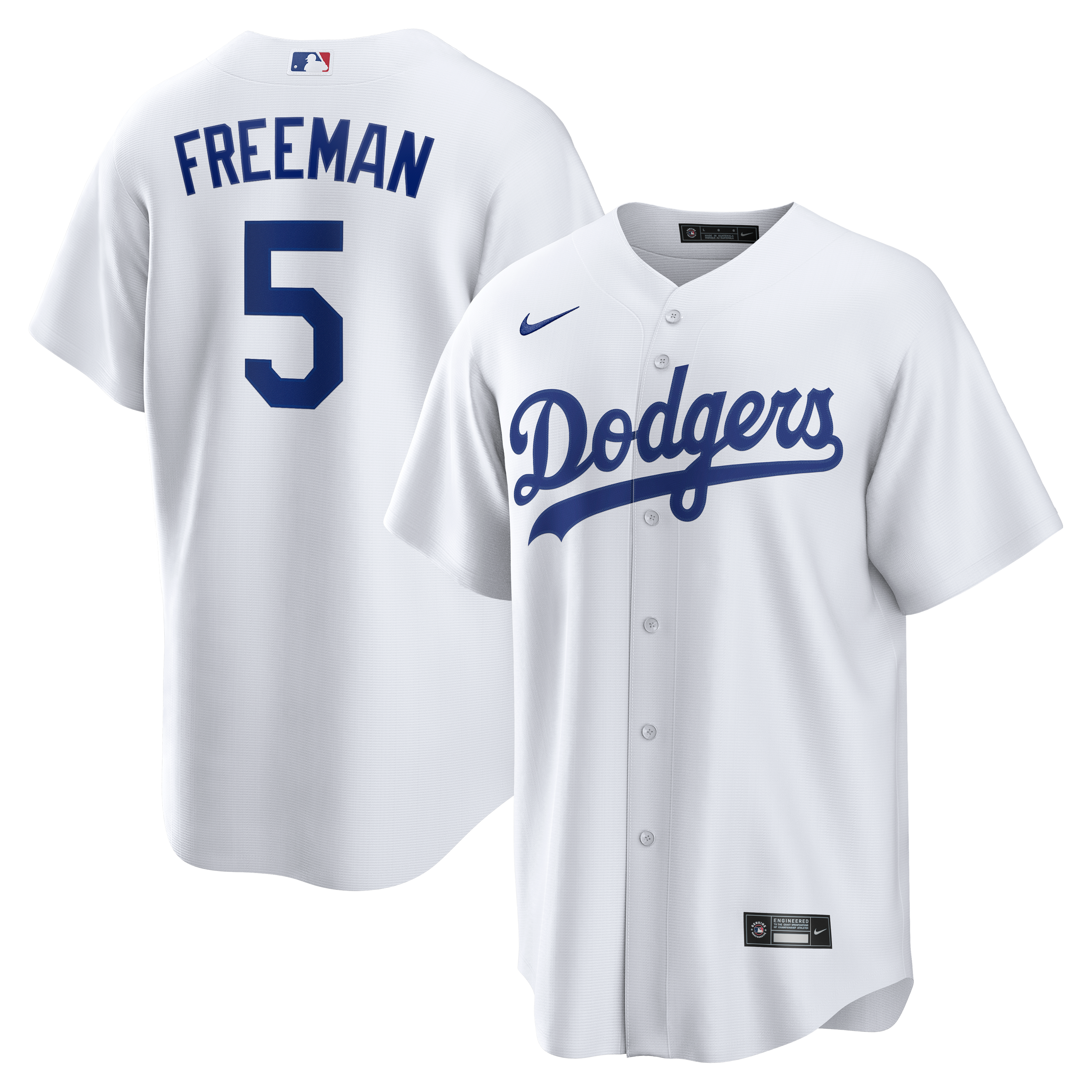 Men's Nike Freddie Freeman White Los Angeles Dodgers Home Replica Jersey