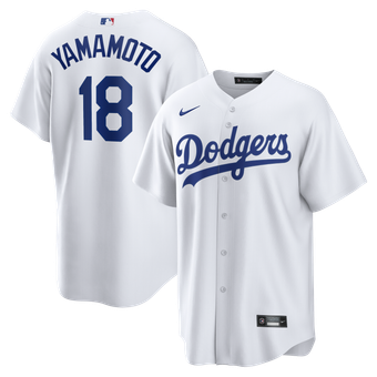 Men's Nike Yoshinobu Yamamoto White Los Angeles Dodgers Home Replica Jersey