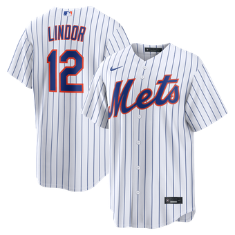 Men's Nike Francisco Lindor White New York Mets Home Replica Jersey