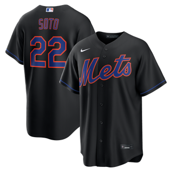 Men's Nike Juan Soto Black New York Mets Alternate Replica Jersey