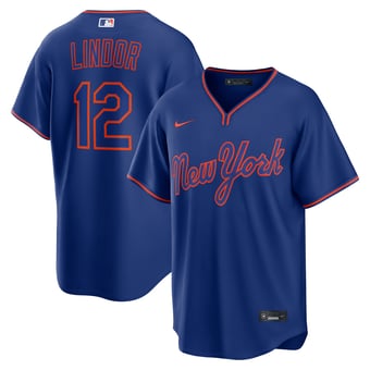 Men's Nike Francisco Lindor Royal New York Mets Alternate Replica Jersey