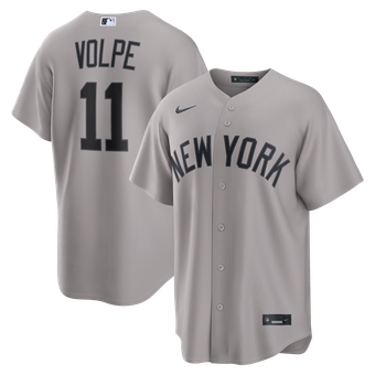 Men's Nike Anthony Volpe Gray New York Yankees Road Replica Jersey