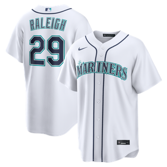 Men's Nike Cal Raleigh White Seattle Mariners Home Replica Jersey