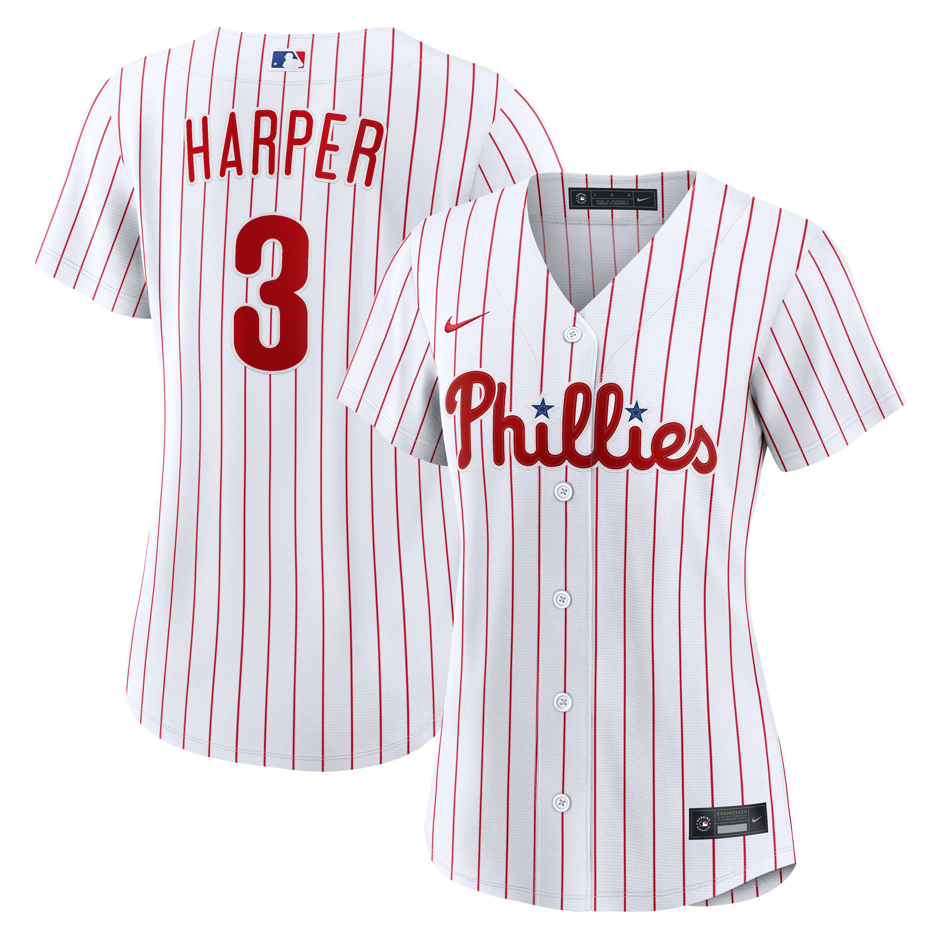 Women's Nike Bryce Harper White Philadelphia Phillies Home Replica Jersey