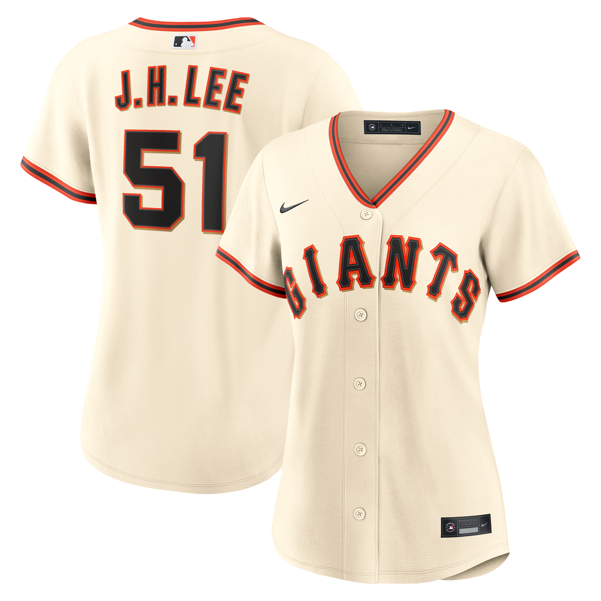 Women’s Nike Jung Hoo Lee Cream San Francisco Giants Home Replica Jersey Women’s Nike Jung Hoo Lee Cream San Francisco Giants Home Replica Jersey