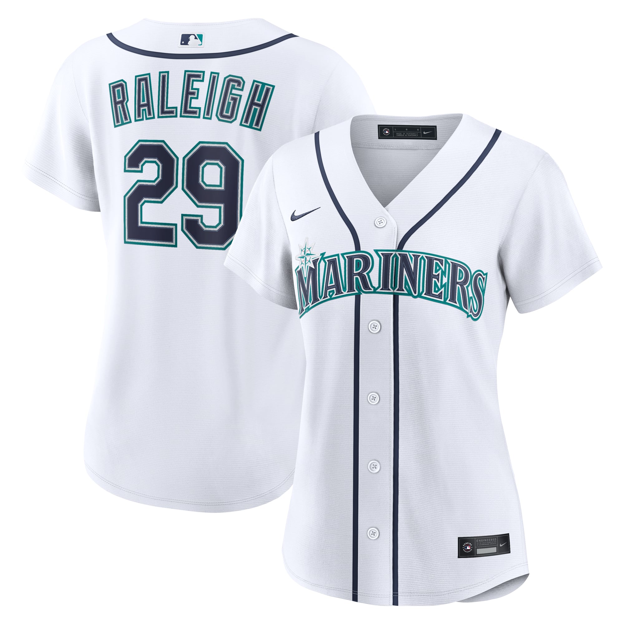 Women's Nike Cal Raleigh White Seattle Mariners Home Replica Jersey