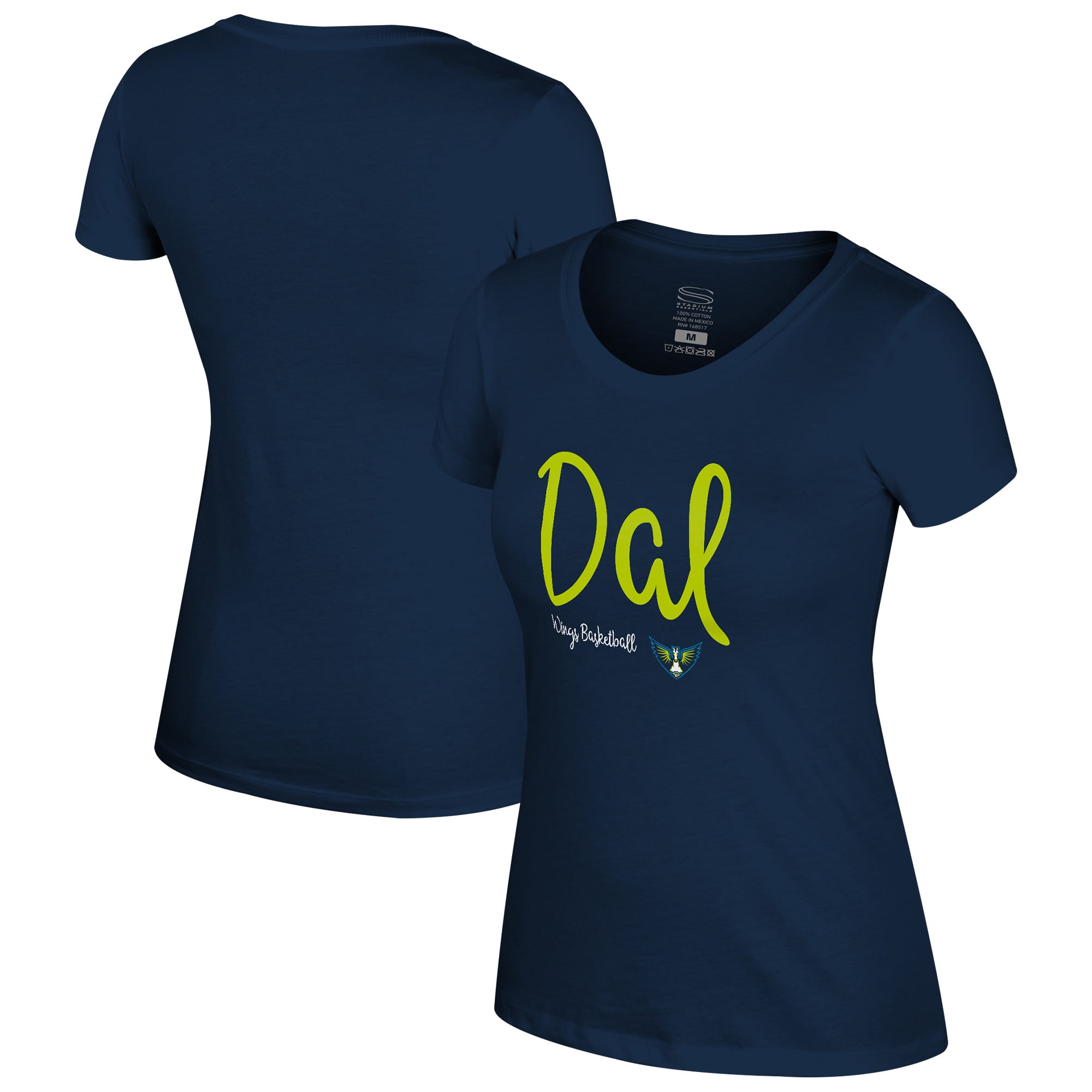 Women's Stadium Essentials Navy Dallas Wings Third Quarter T-Shirt