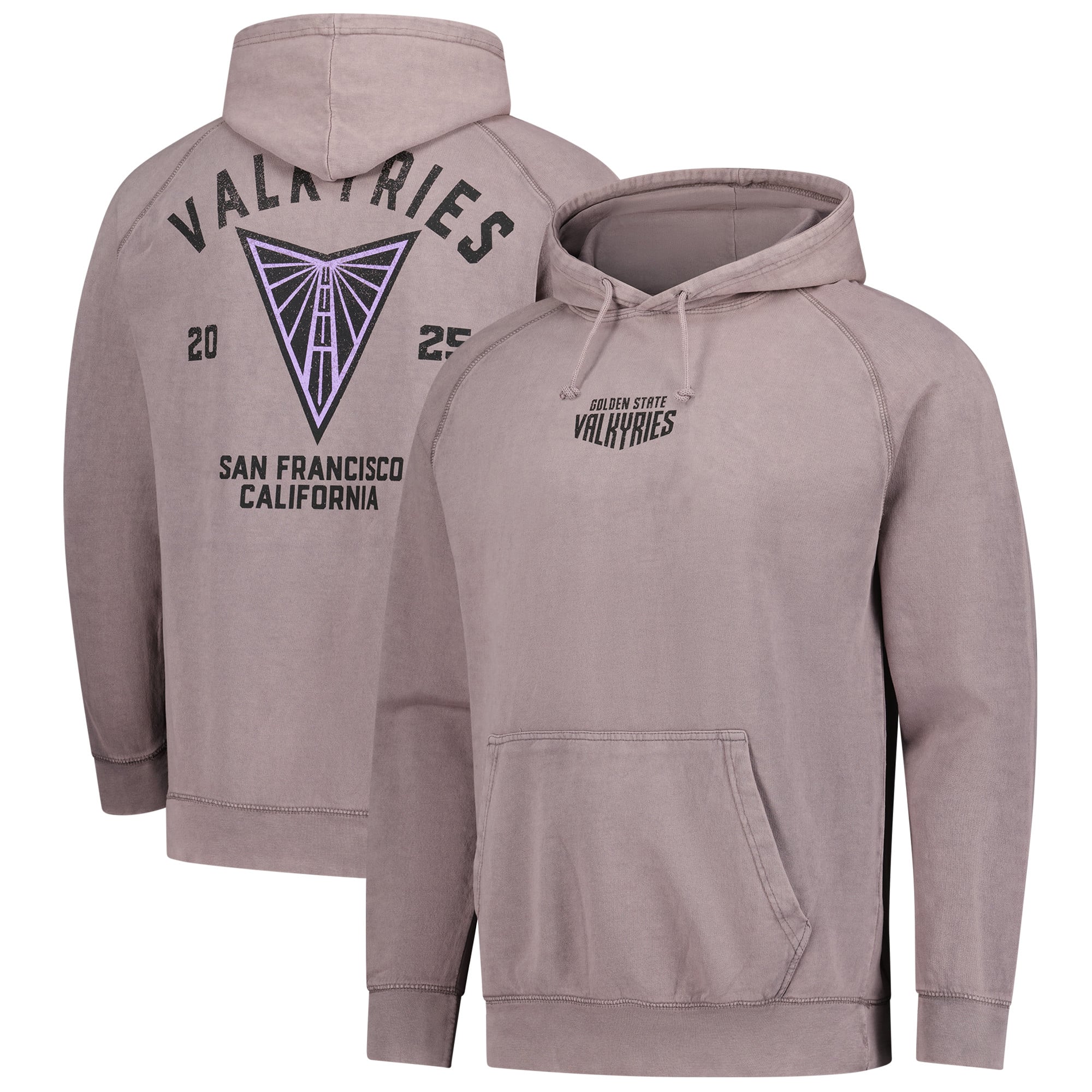 Unisex Stadium Essentials Purple Golden State Valkyries Get Back Oversized Vintage Raglan Pullover Hoodie