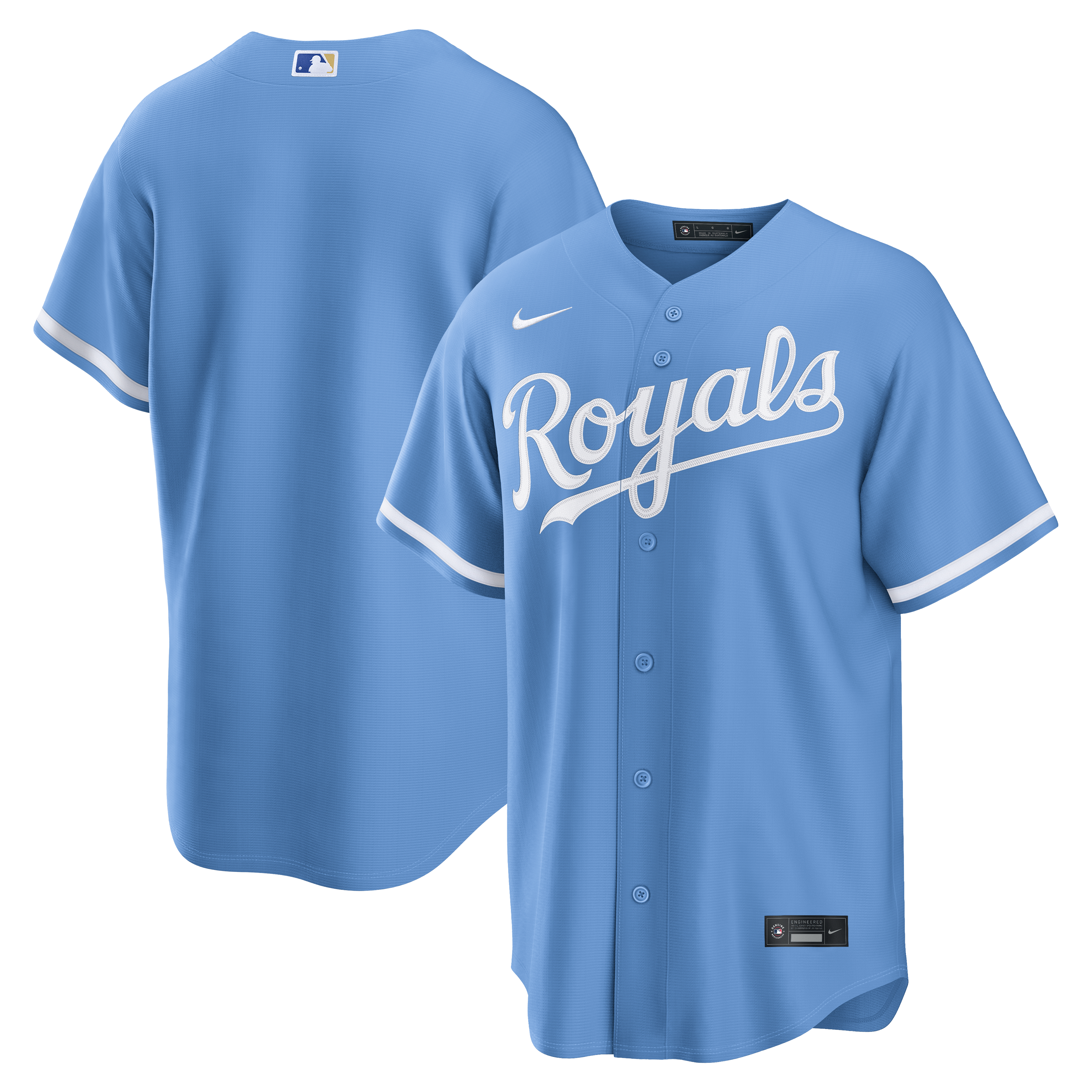Men's Nike Light Blue Kansas City Royals Alternate Replica Jersey