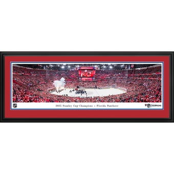 Florida Panthers 2025 Stanley Cup Champions Deluxe Framed Panorama Photograph