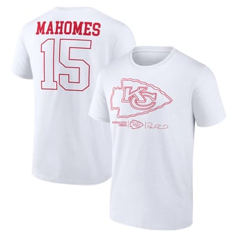 Men's Patrick Mahomes White Kansas City Chiefs Tonal Name & Number T-Shirt