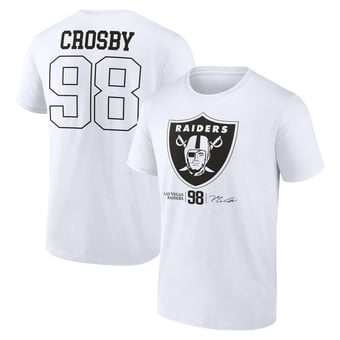 Men's Maxx Crosby White Las Vegas Raiders Tonal Name & Number T-Shirt