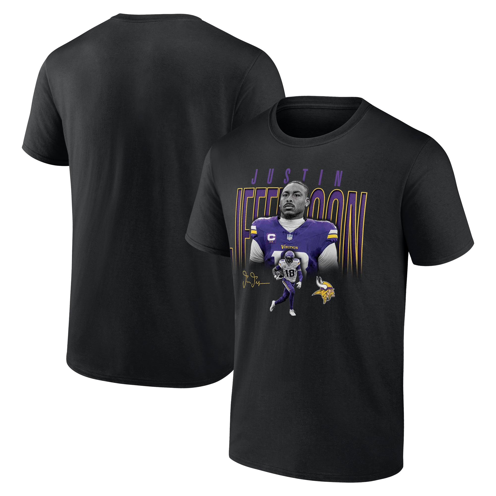 Men’s Justin Jefferson Black Minnesota Vikings Humble Shadow Player T-Shirt Men’s Justin Jefferson Black Minnesota Vikings Humble Shadow Player T-Shirt