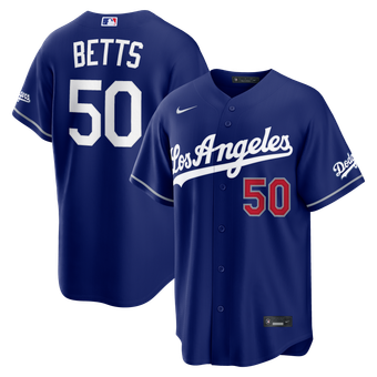 Men's Nike Mookie Betts Deep Royal Los Angeles Dodgers Alternate 2 Stadium Jersey