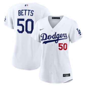 Women's  Nike Mookie Betts White Los Angeles Dodgers Home Stadium Jersey