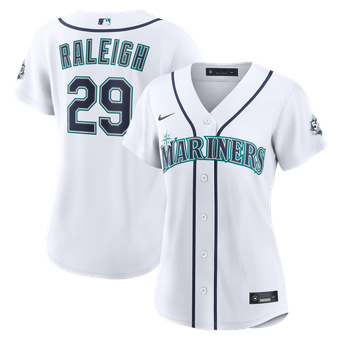 Women's Nike Cal Raleigh White Seattle Mariners Home 50th Season Stadium Jersey