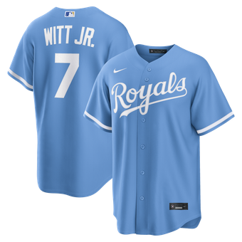 Men's Nike Bobby Witt Jr. Light Blue Kansas City Royals Alternate Replica Jersey