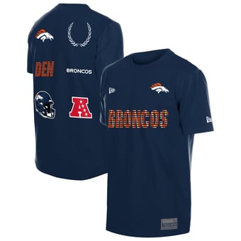 Men's New Era  Navy Denver Broncos Match T-Shirt