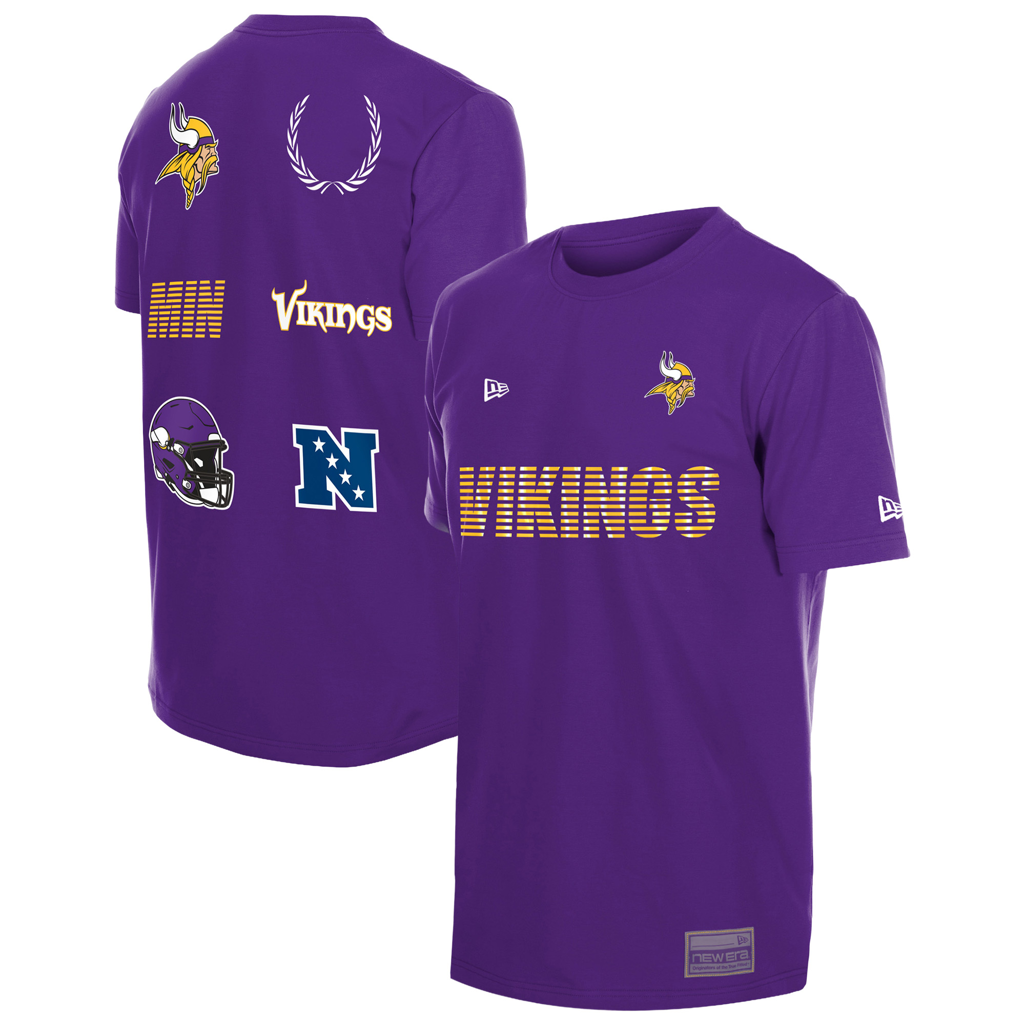 New Era Men's Purple Minnesota Vikings Match T-Shirt - Purple