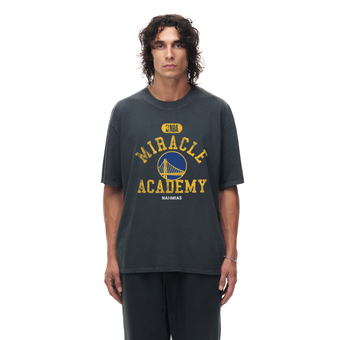 Unisex Heather Black Golden State Warriors Miracle Academy x NBA Collection Vintage Boxy T-shirt